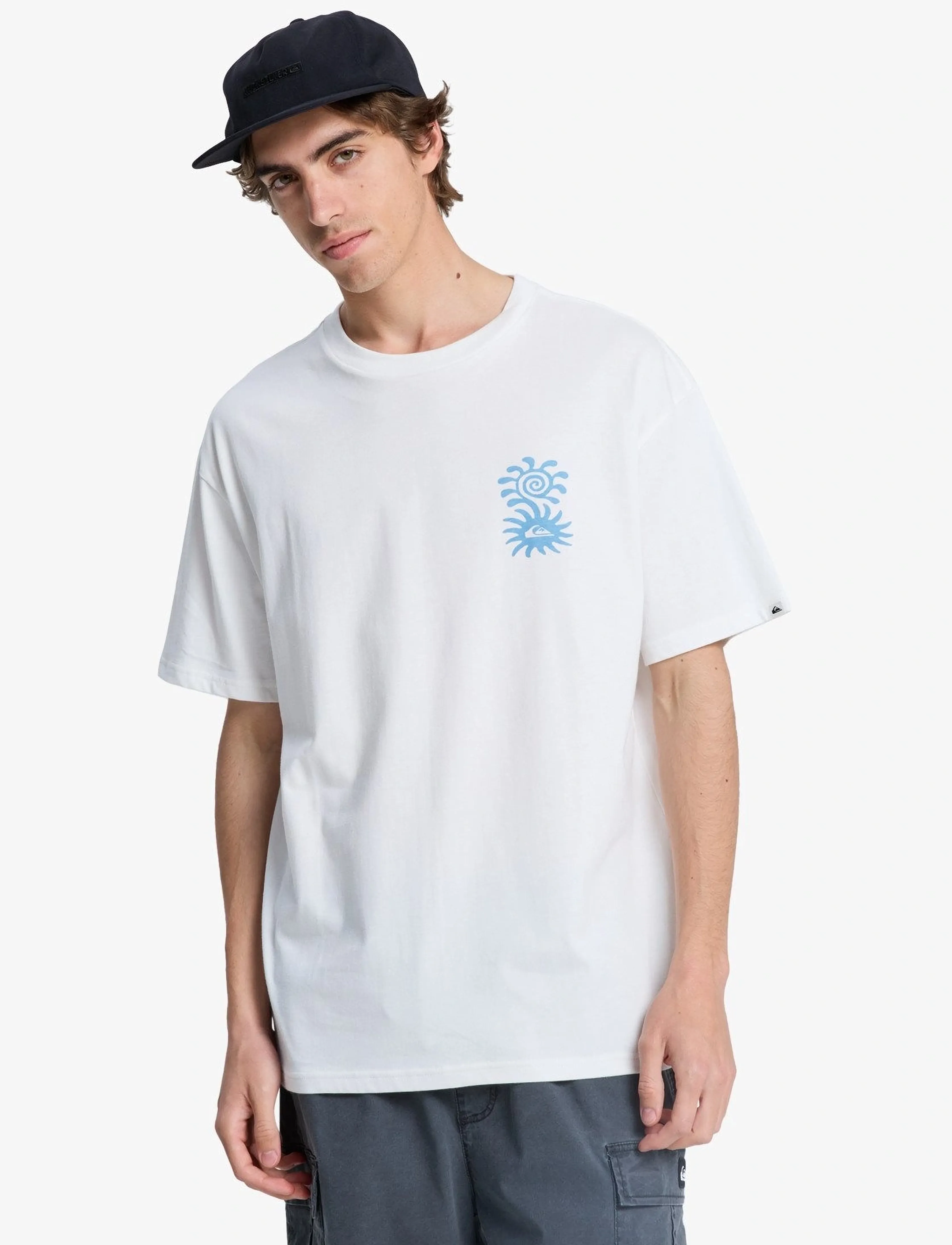 Quiksilver Evo Blossom Of Peace, M, Sport Oberteile, Weiß - T-shirts, Männerswear