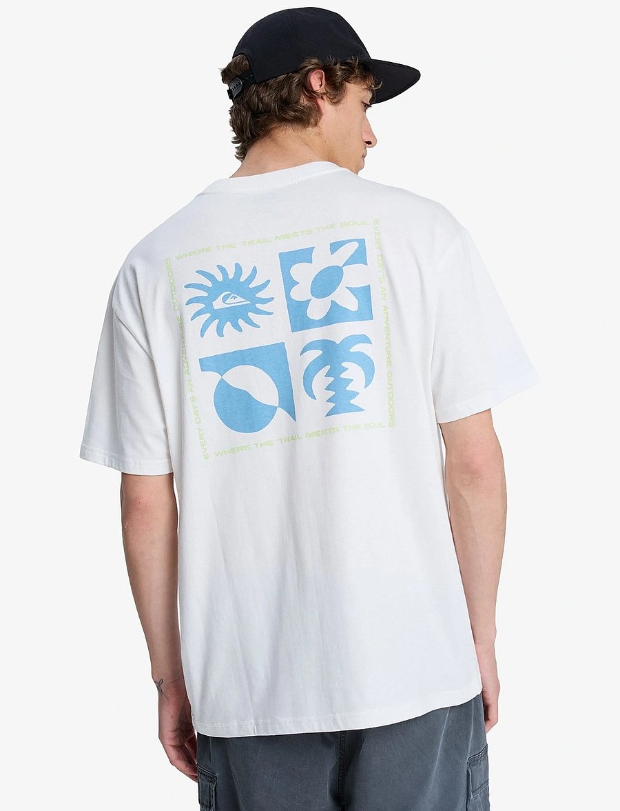 Quiksilver - EVO BLOSSOM OF PEACE - oberteile & t-shirts - snow white - 3