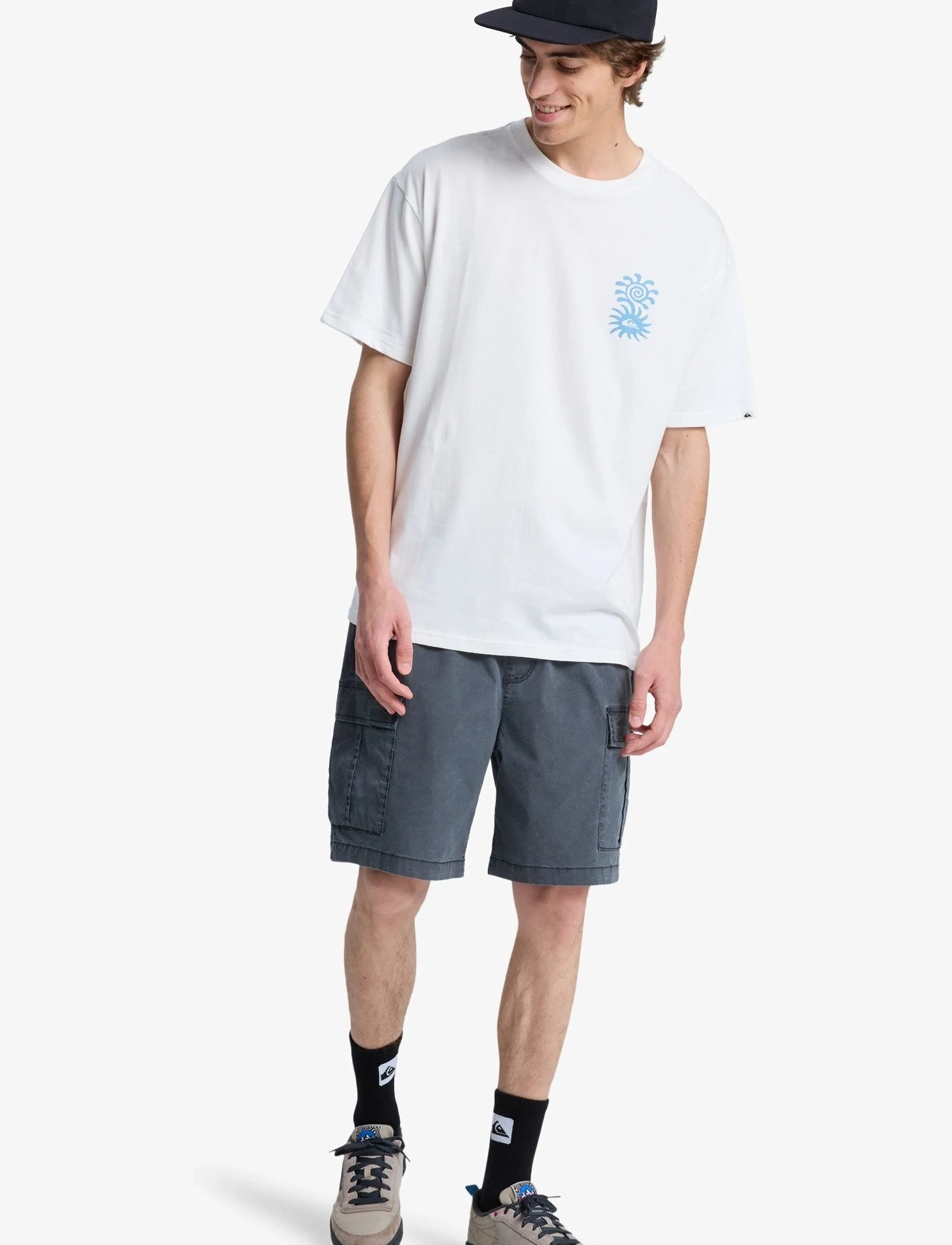 Quiksilver - EVO BLOSSOM OF PEACE - oberteile & t-shirts - snow white - 4