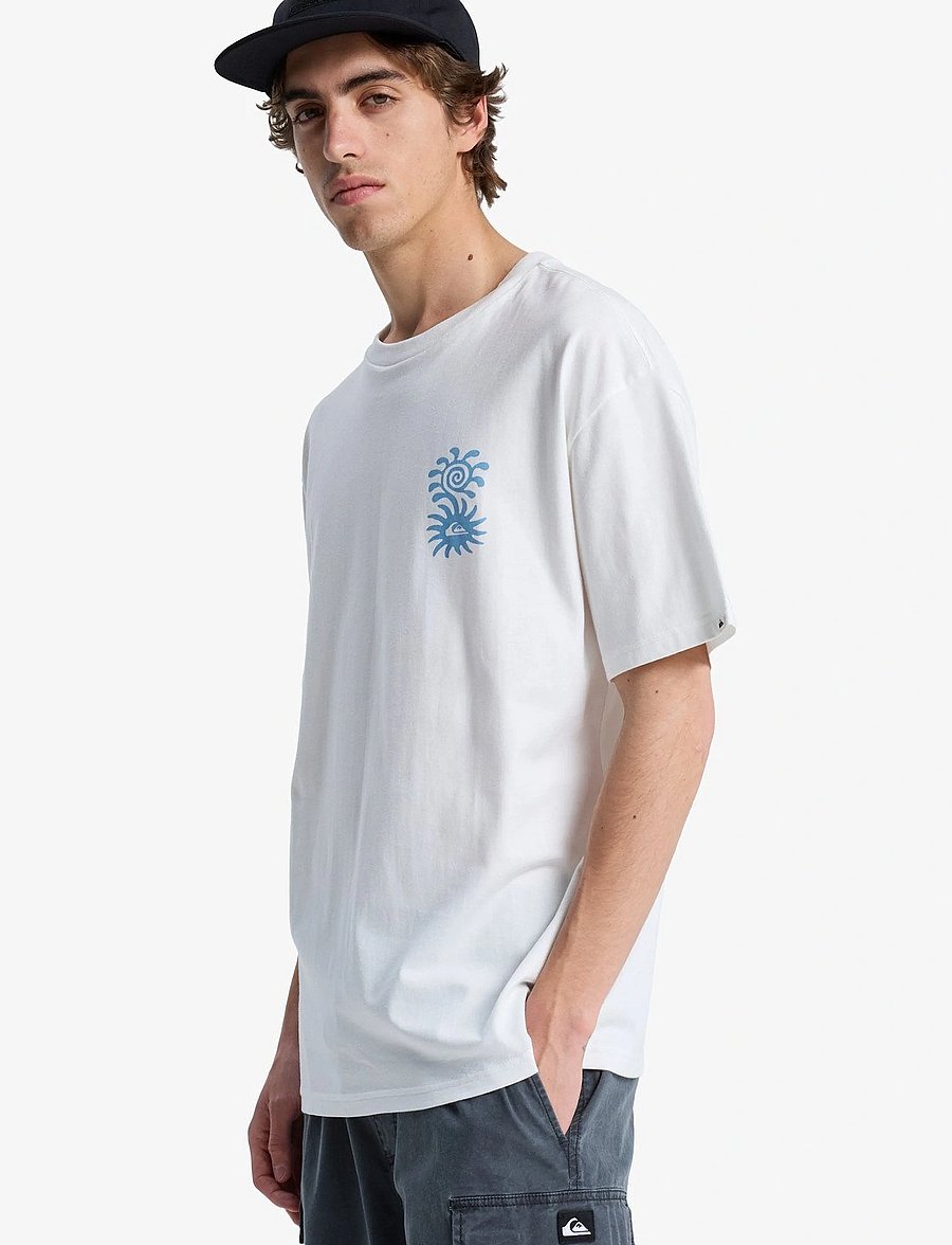 Quiksilver - EVO BLOSSOM OF PEACE - oberteile & t-shirts - snow white - 5