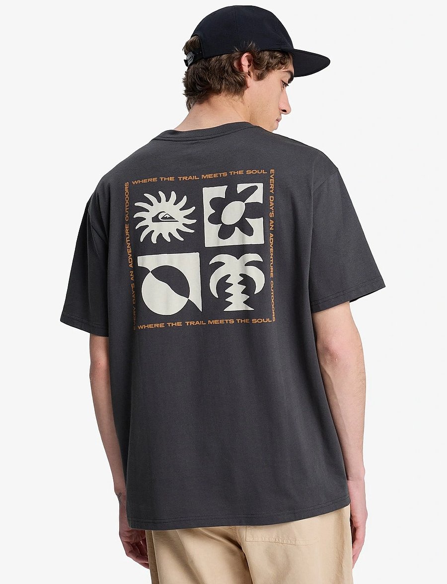 Quiksilver - EVO BLOSSOM OF PEACE - alussärgid ja t-särgid - tarmac - 3