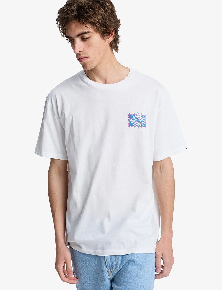 Quiksilver - EV STARFISH STAMP SS - t-shirts - snow white - 0