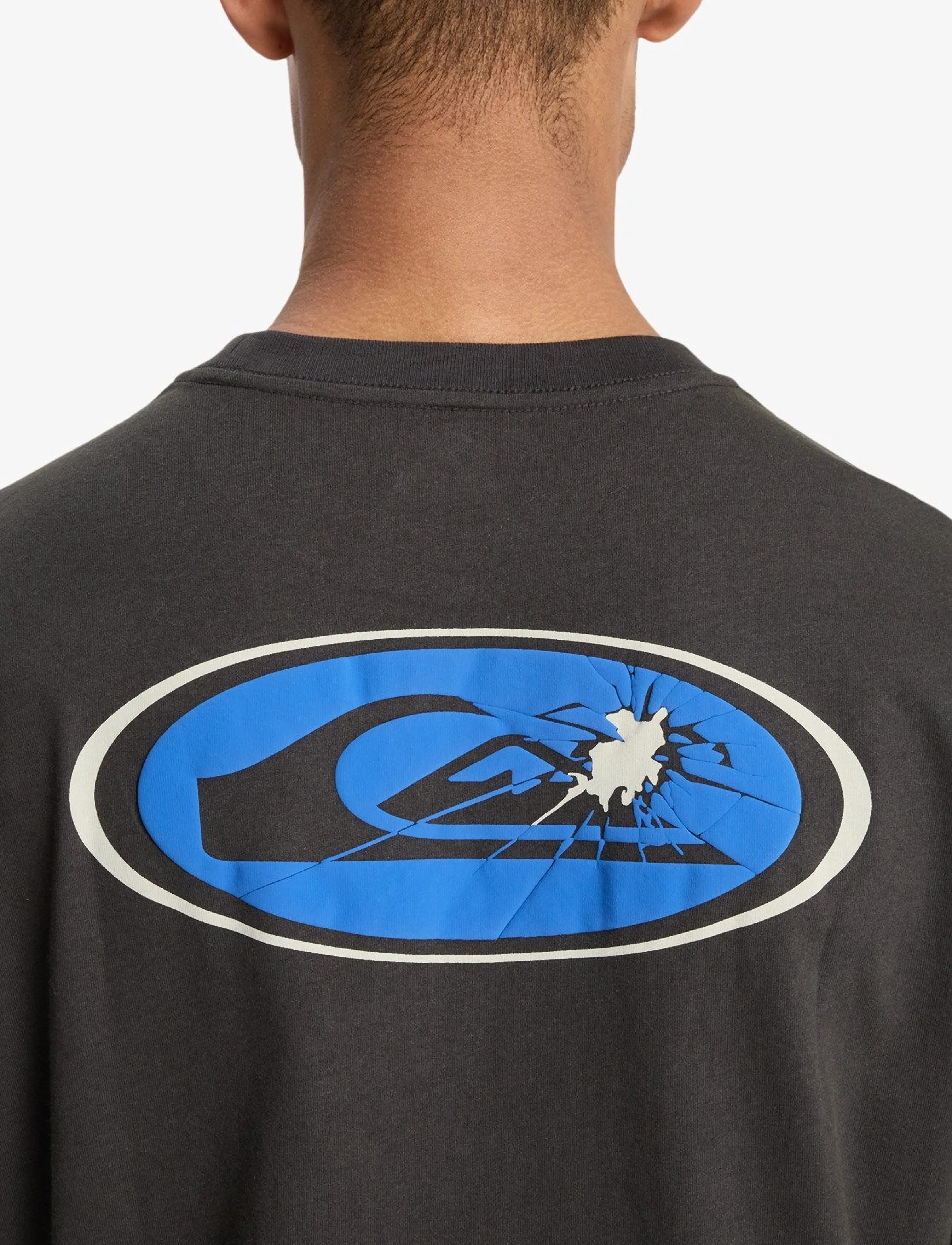 Quiksilver FRACTURED WAVE SS - Streetstyle - TARMAC / black
