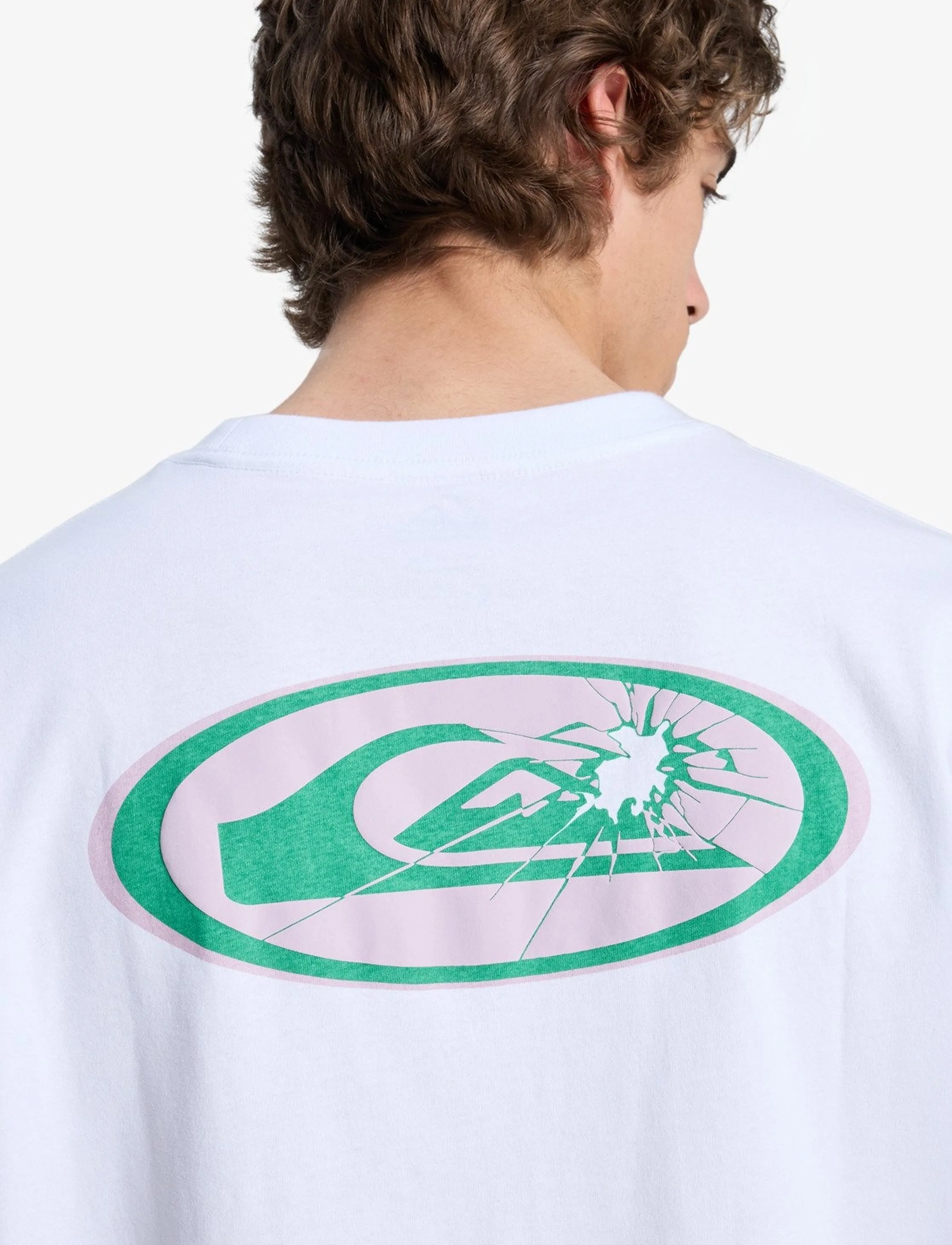 Quiksilver FRACTURED WAVE SS - Tänavastiil - WHITE / white
