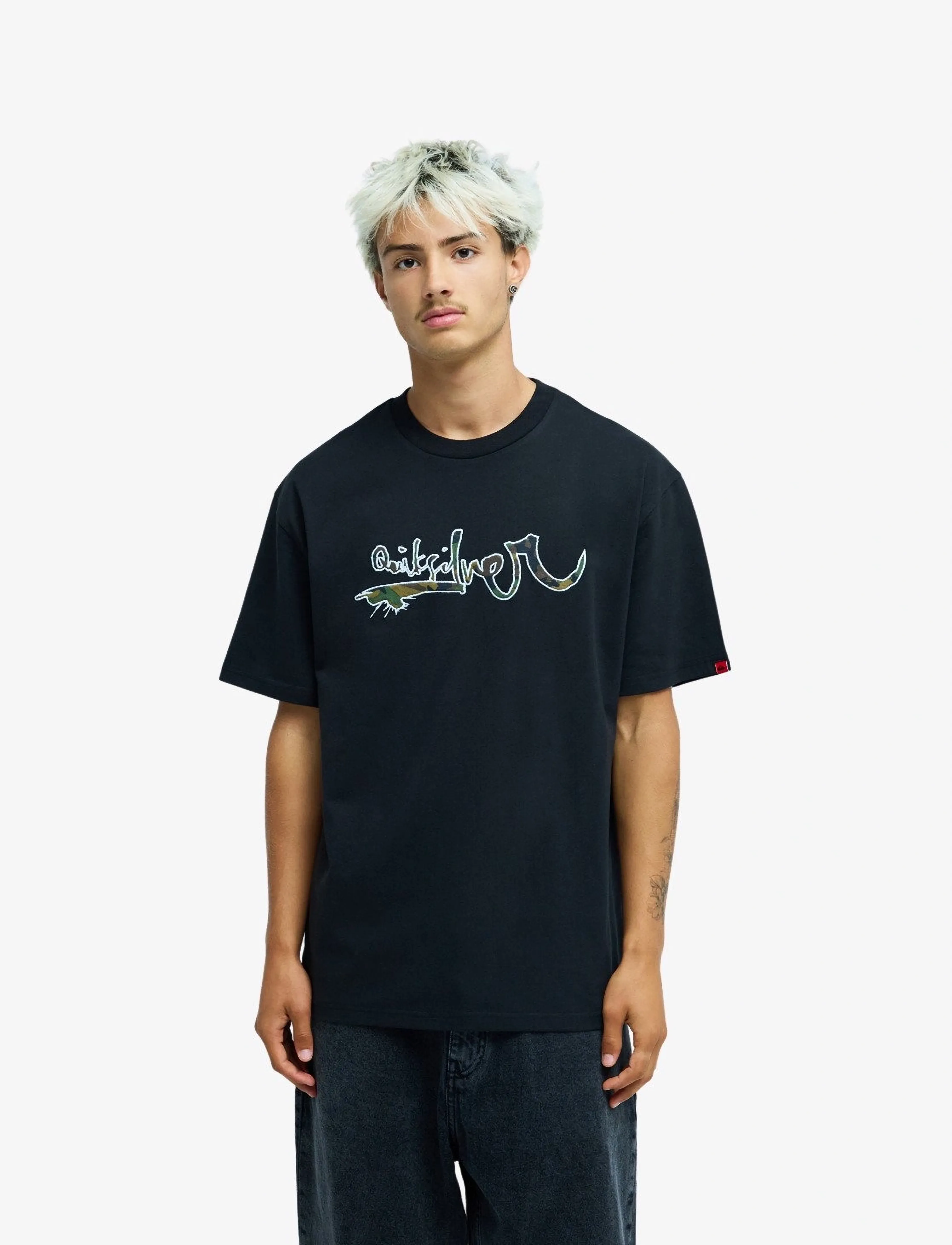 Quiksilver YG VORTEX SS - T-shirts - BLACK / black