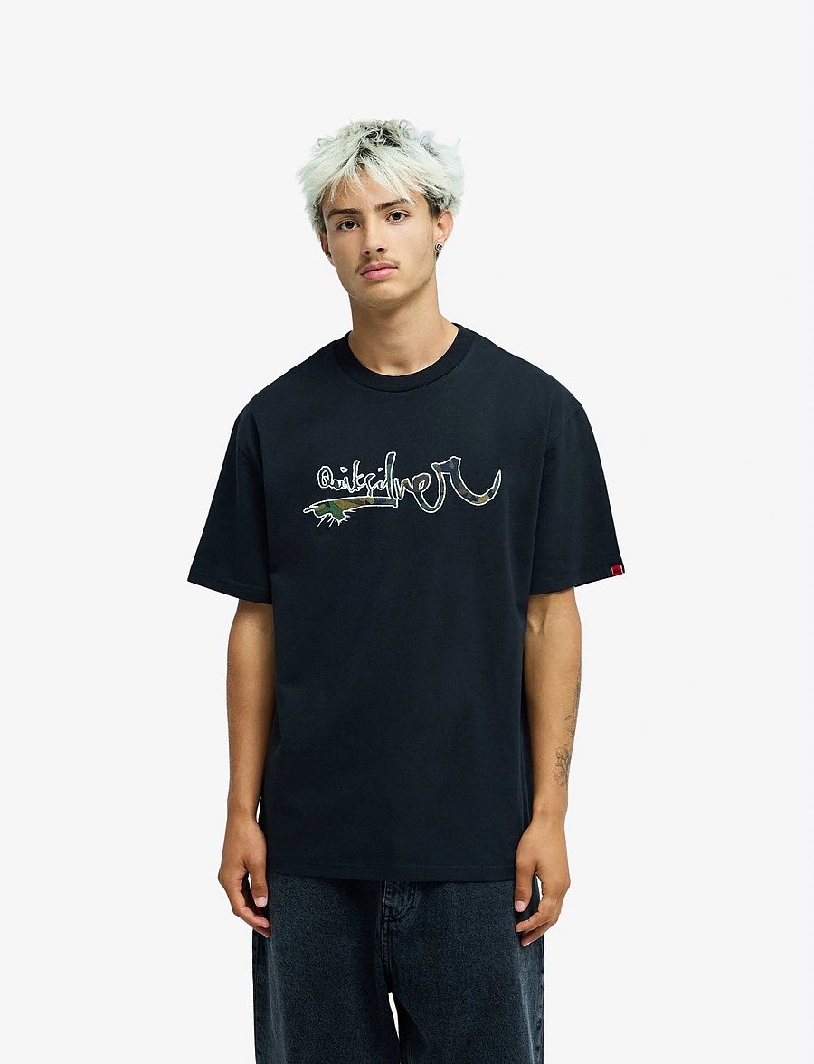 Quiksilver - YG VORTEX SS - oberteile & t-shirts - black - 0