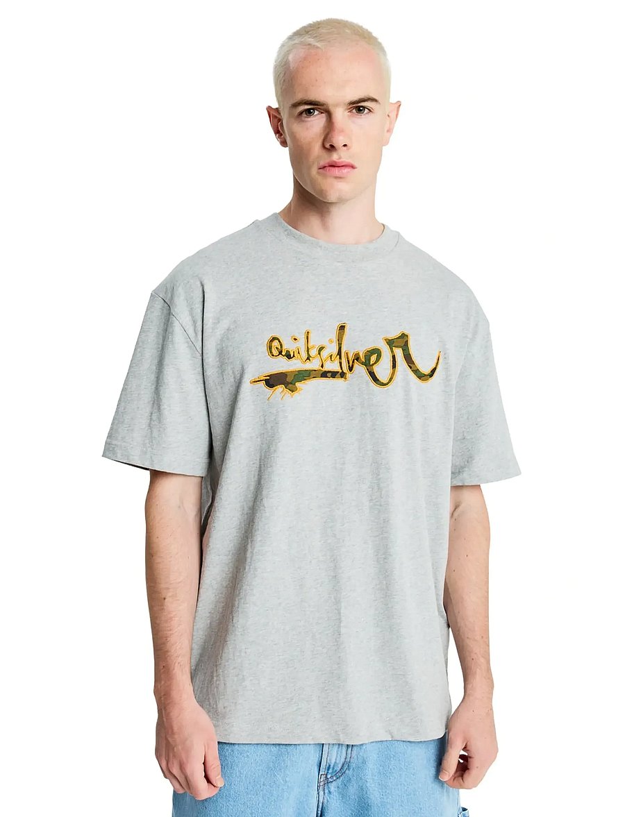 Quiksilver - YG VORTEX SS - oberteile & t-shirts - light grey heather - 0