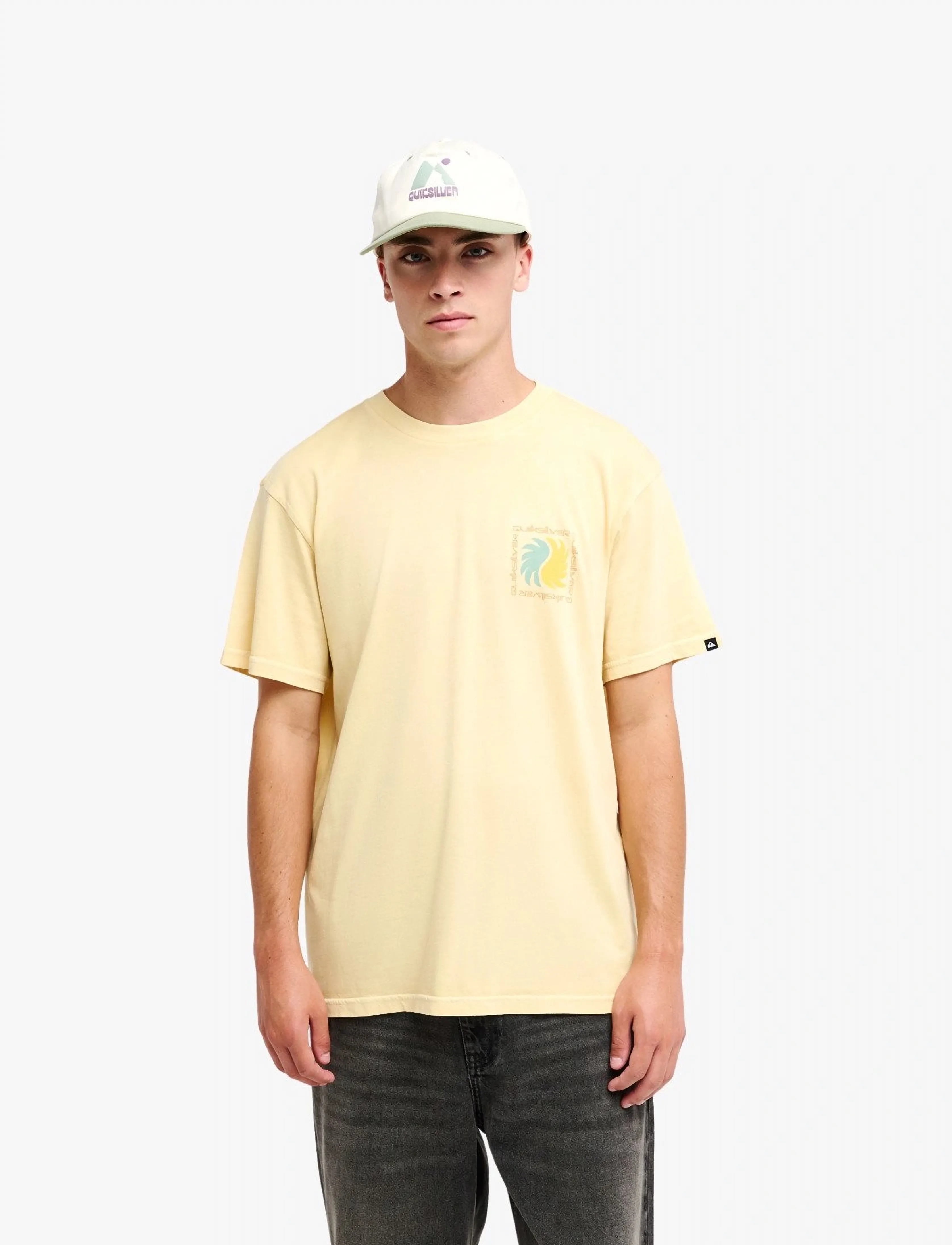 Quiksilver EVO VIBES SS - T-shirts - STRAW / yellow