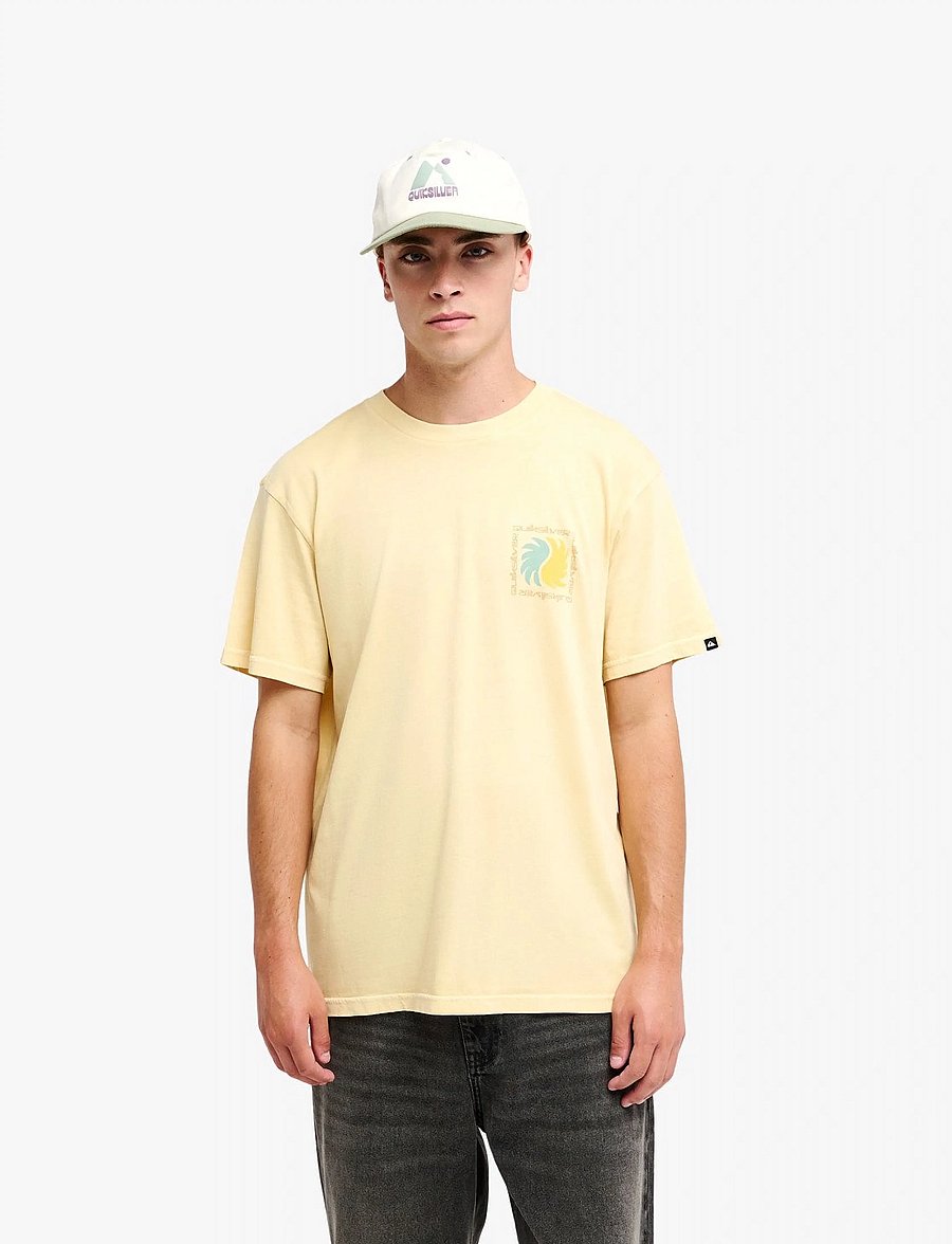 Quiksilver - EVO VIBES SS - oberteile & t-shirts - straw - 0