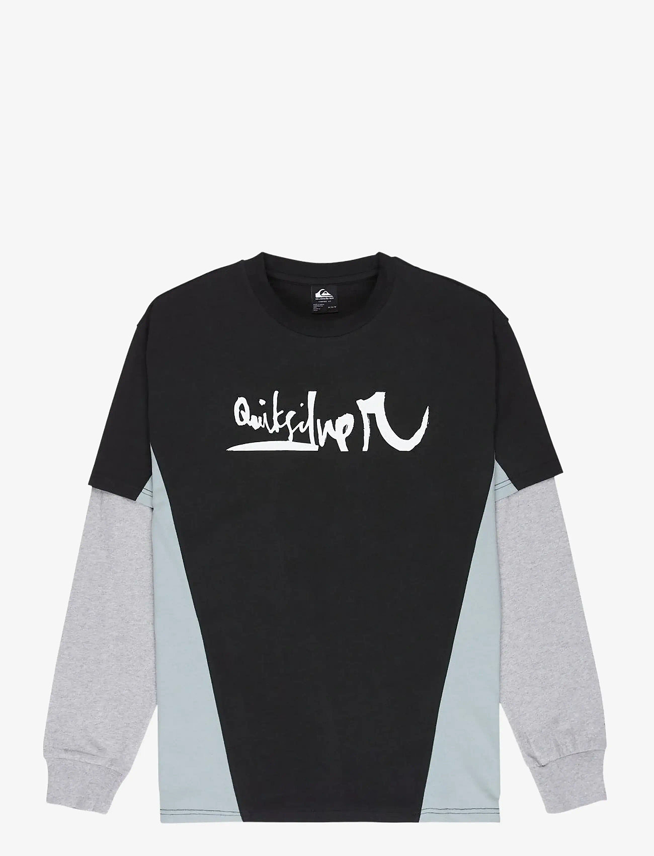 Quiksilver - YG SYNC DOUBLE LAYER TEE - longsleeved tops - black - 1