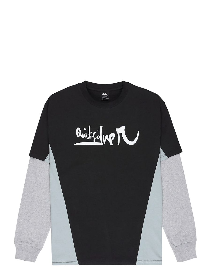 Quiksilver - YG SYNC DOUBLE LAYER TEE - langarmshirts - black - 1