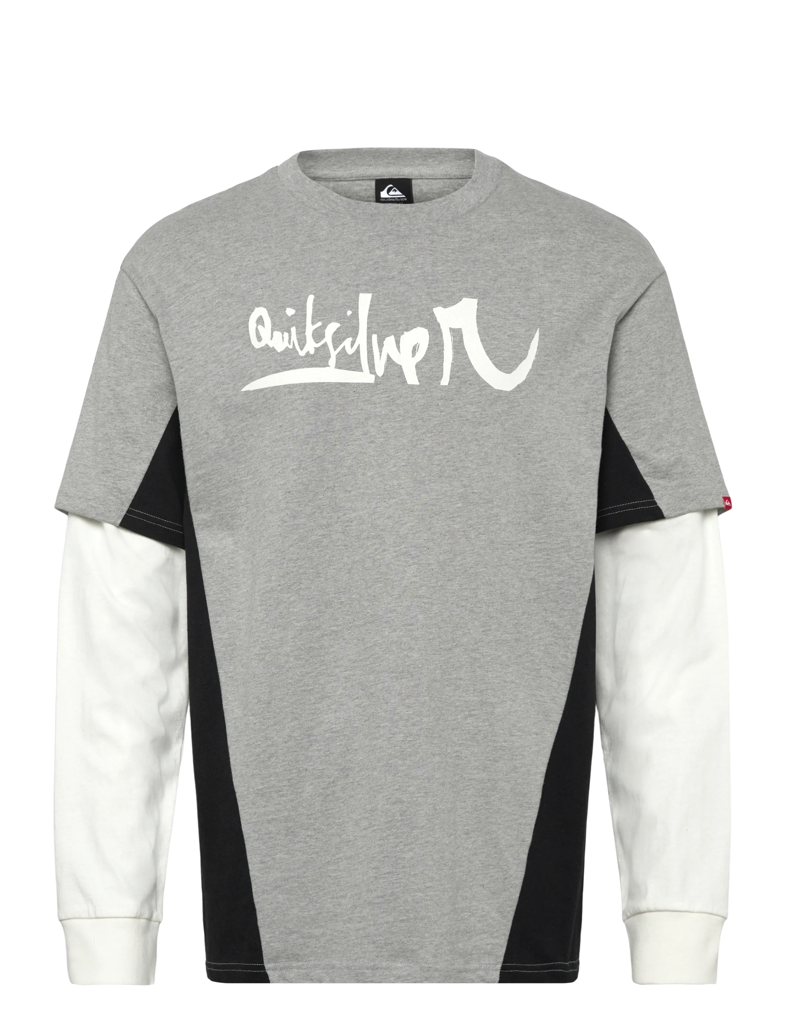 Quiksilver Yg Sync Double Layer Tee, Mænd, Lagdelt Langærmet T-Shirt, Grå, Str: S