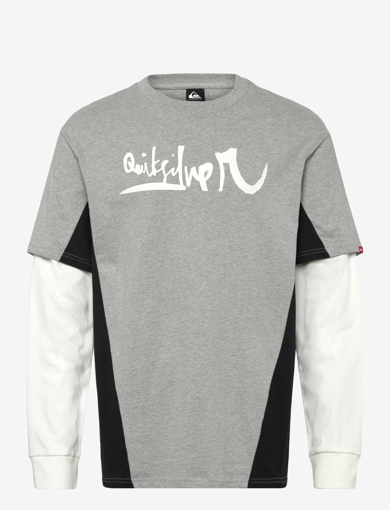 Quiksilver - YG SYNC DOUBLE LAYER TEE - langærmede overdele - light grey heather - 0