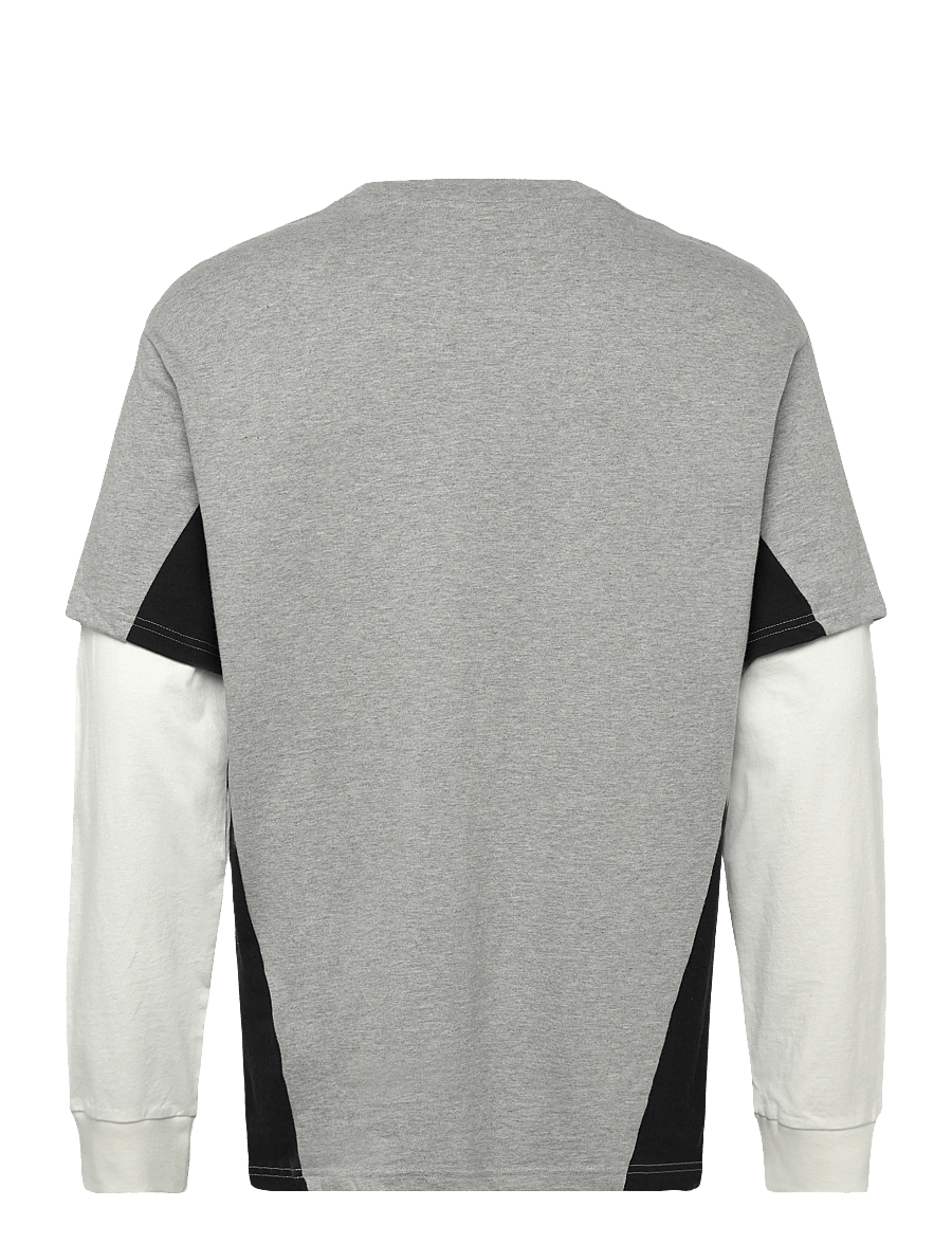 Quiksilver - YG SYNC DOUBLE LAYER TEE - langarmshirts - light grey heather - 1