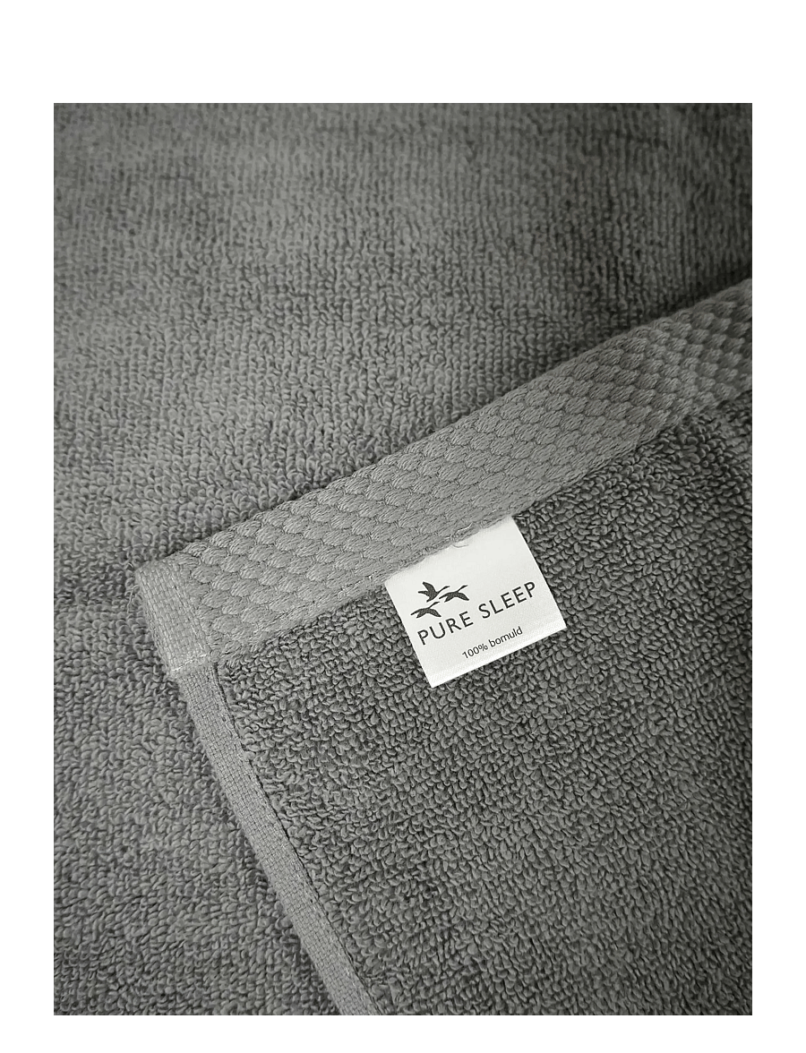 Quilts of Denmark - Pure Sleep Towel Dark Grey 4-pack - kasvopyyhkeet - grey - 3
