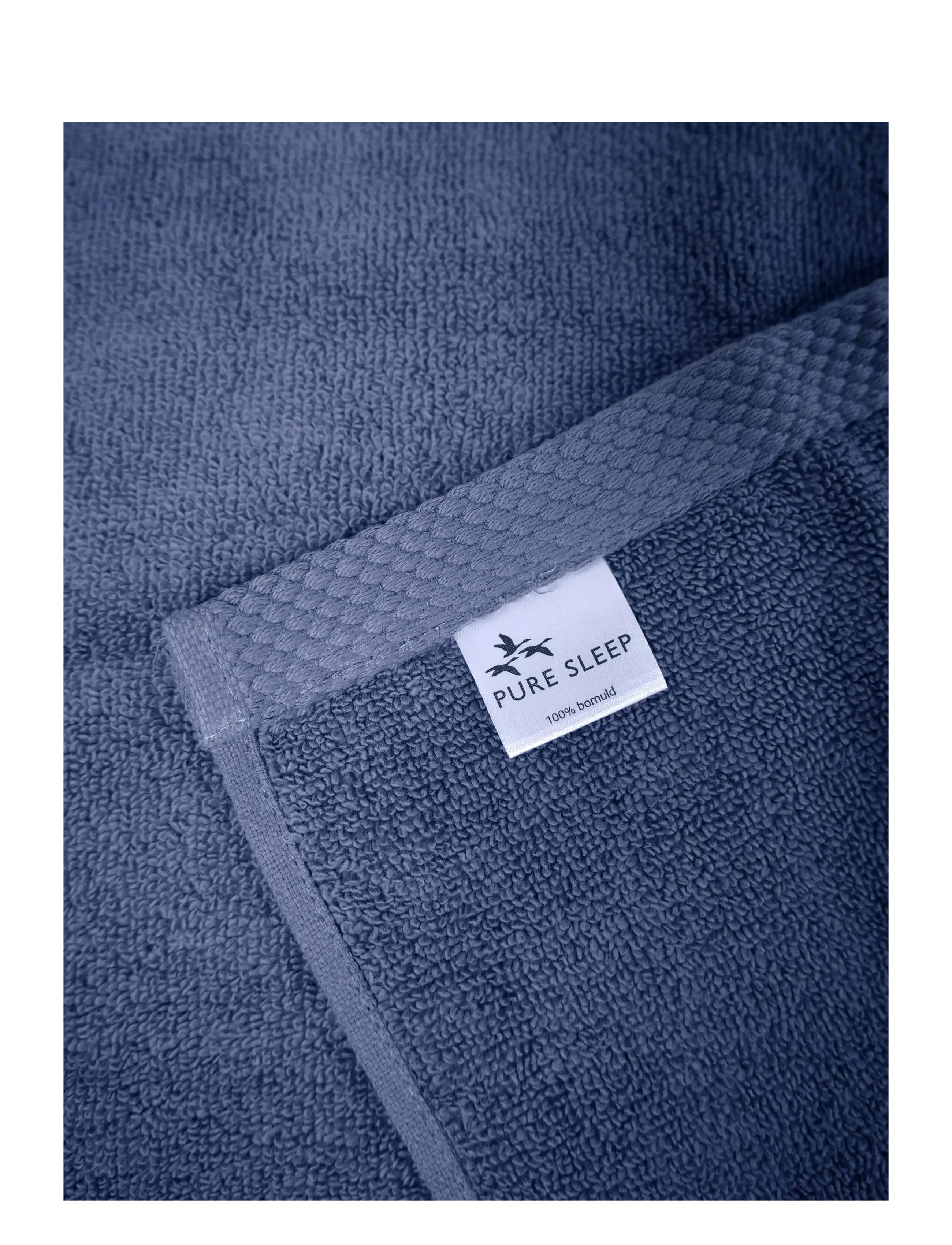 Quilts of Denmark - Pure Sleep Towel Dark Blue 4-pack - ansiktshåndklær - blue - 3