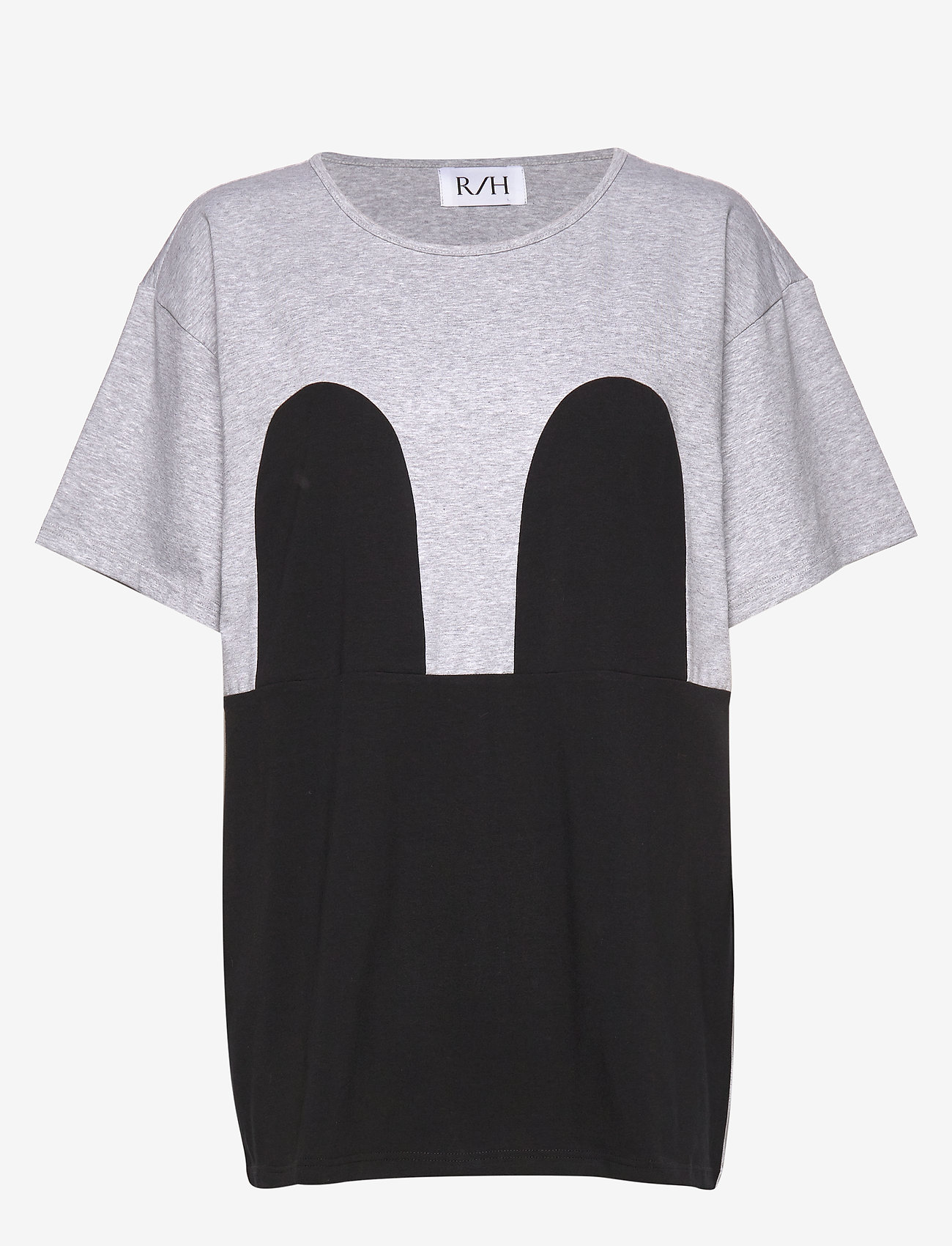 R/H Studio - Mickey Loose Tee - light grey / black - 0