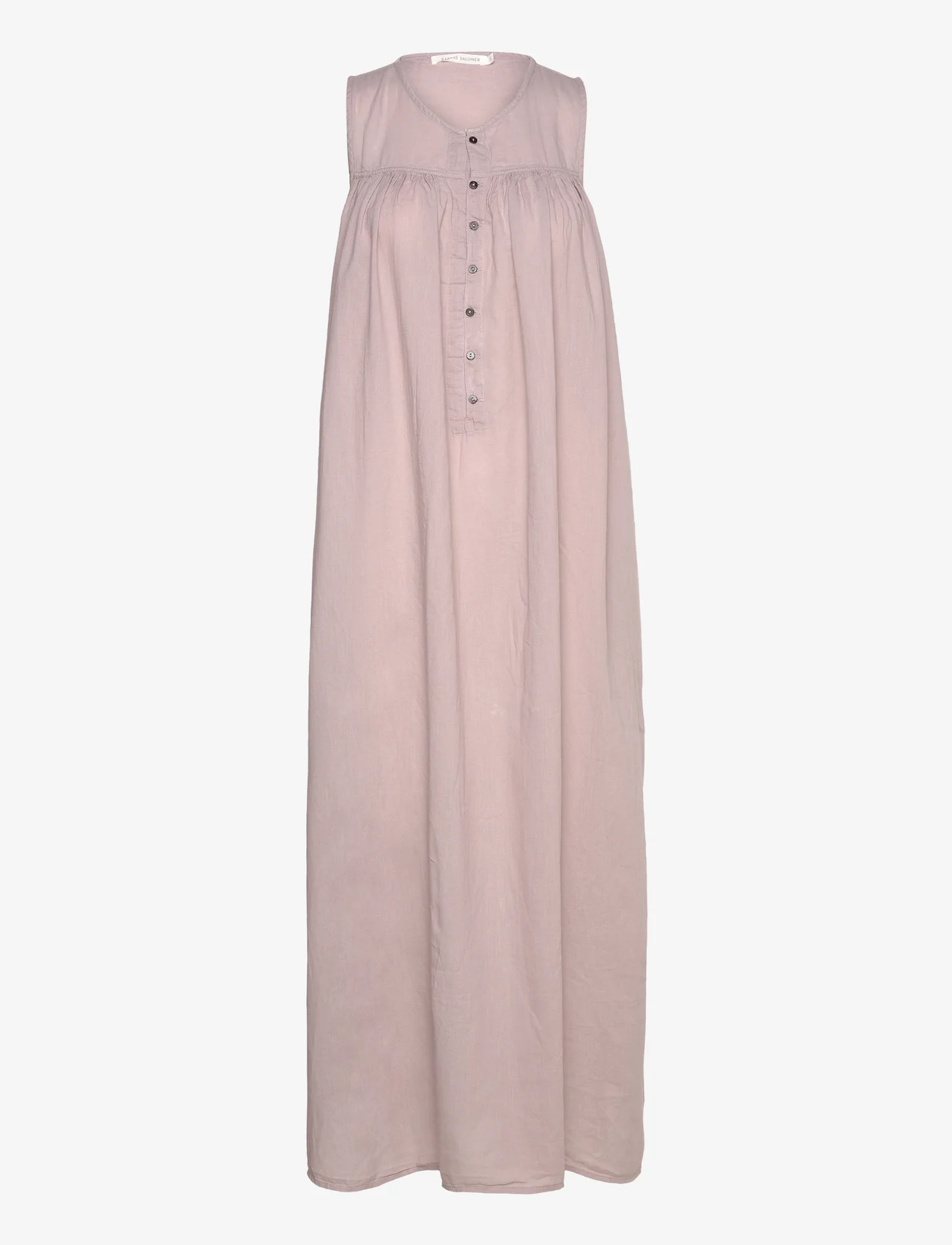 Rabens Saloner - Thinna - Cotton Button front long d - summer dresses - mouse - 0