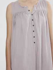 Rabens Saloner - Thinna - Cotton Button front long d - summer dresses - mouse - 4