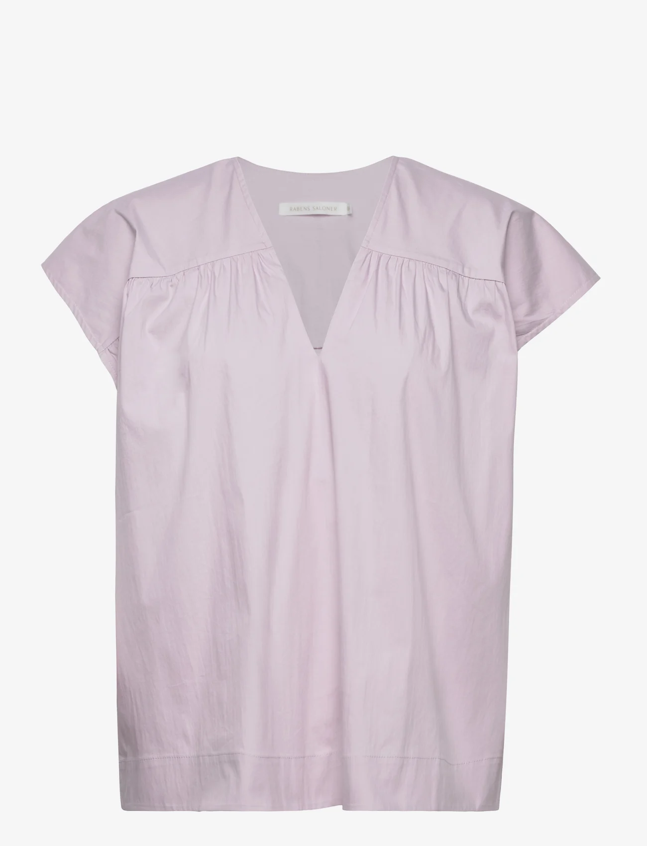 Rabens Saloner - Brago - Papery tunic - short-sleeved blouses - mouse - 0