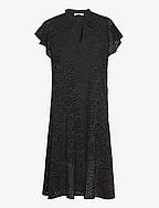 Habiba - Jumbo stitch dress - CAVIAR BLACK