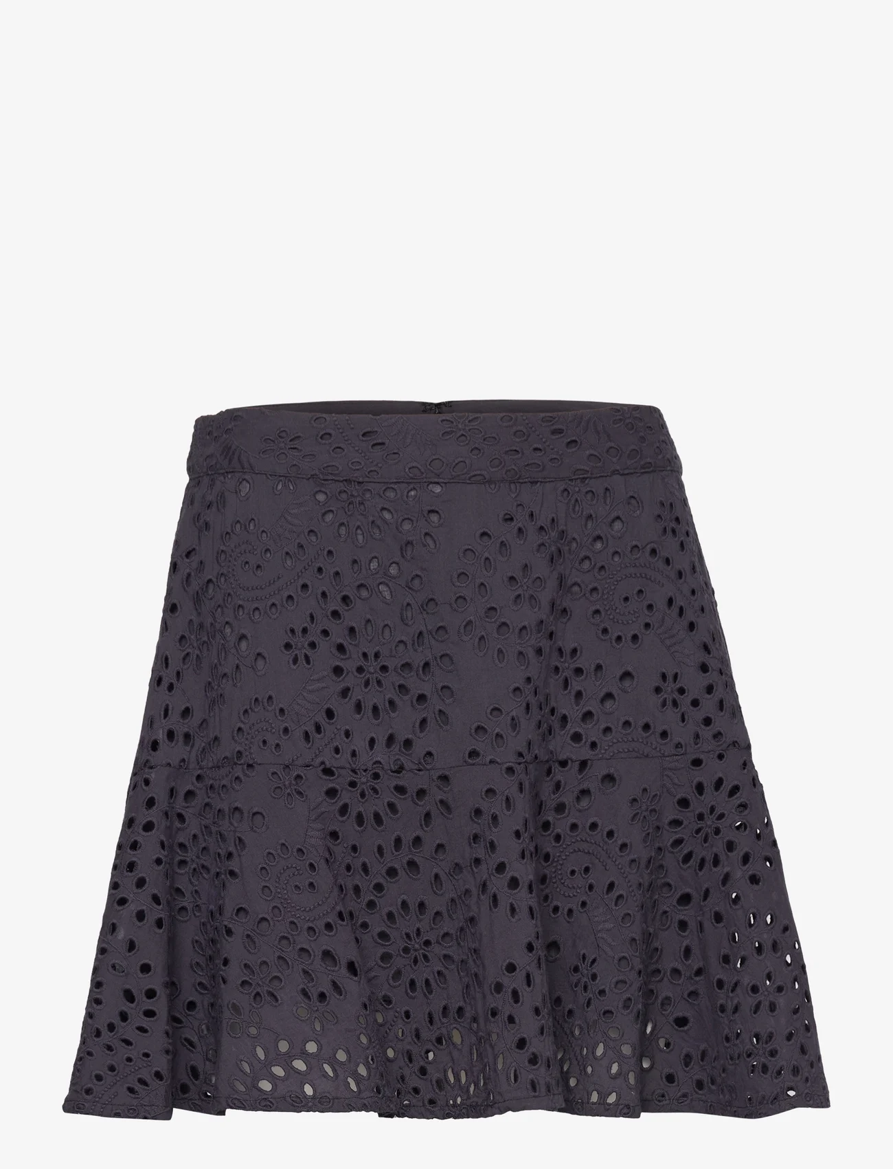 Rabens Saloner - Honey - Jumbo stitch skirt - short skirts - caviar black - 0