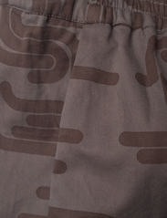 Rabens Saloner - Laxmi - Deco print elastic canvas p - bukser med brede ben - chocolate - 2