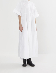 Rabens Saloner - Susi - Poplin long kaftan - shirt dresses - white - 2