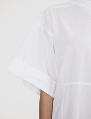 Rabens Saloner - Susi - Poplin long kaftan - skjortklänningar - white - 4