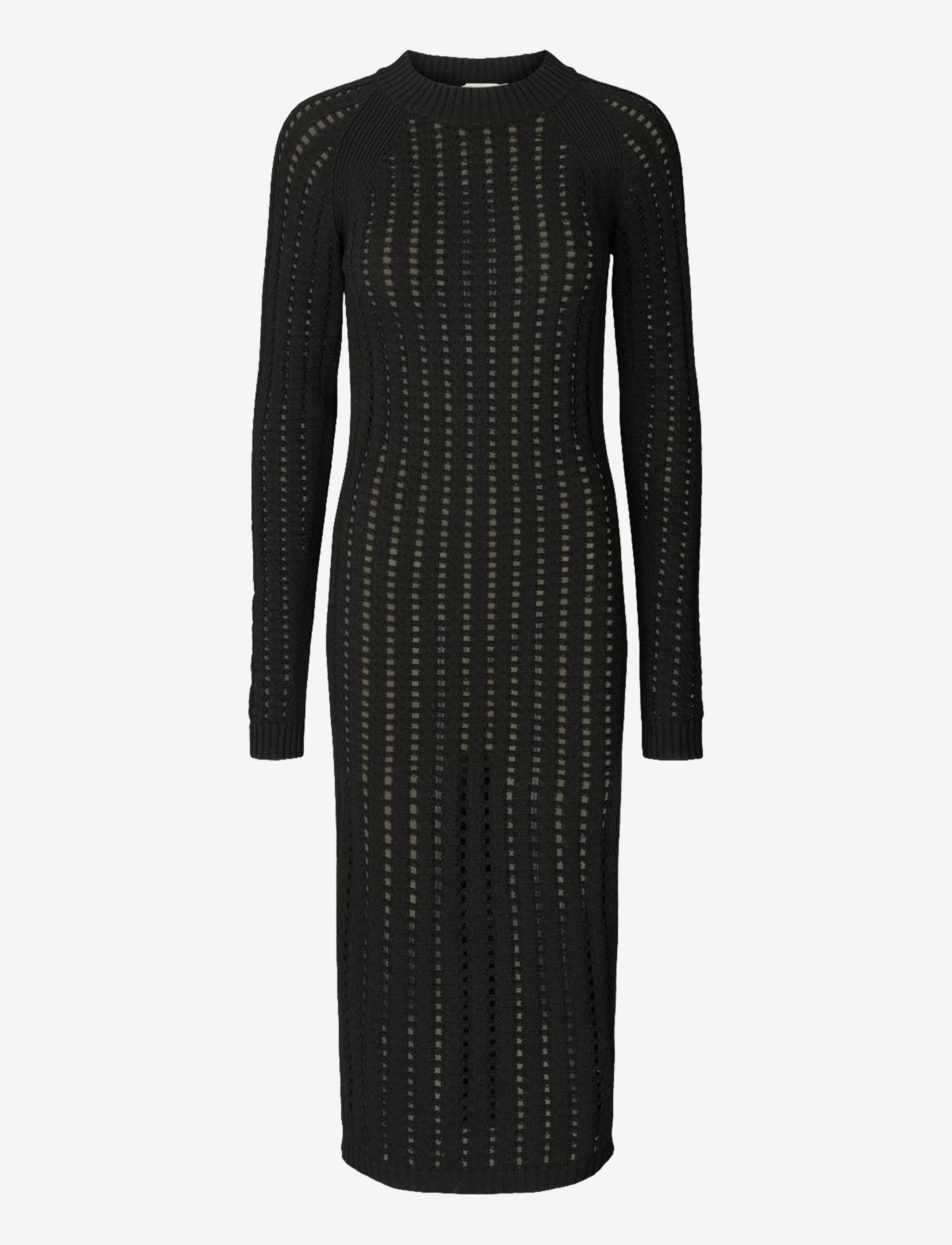 RABENS SALONER Cana - Square Knit Kleid Schwarz - XS - Damen