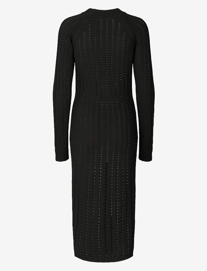 Rabens Saloner - Cana - Square knit dress - strikkjoler - black - 2