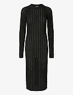Cana - Square knit dress - BLACK