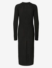 Rabens Saloner - Cana - Square knit dress - stickade klänningar - black - 1