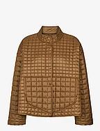Kally - Linear quilt short jacket - HAZELNUT