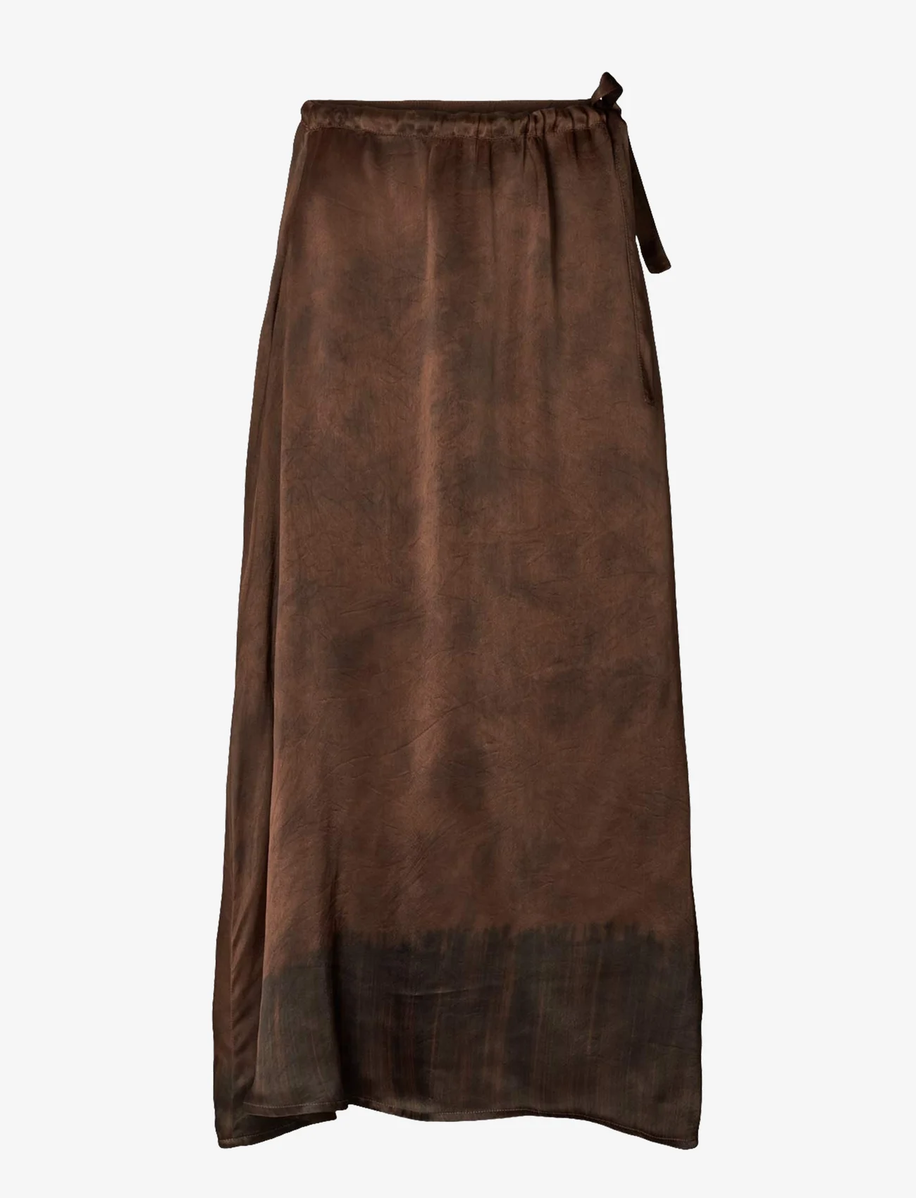 Rabens Saloner - Zu - Framework drawstring skirt - midi skirts - brown combo - 0