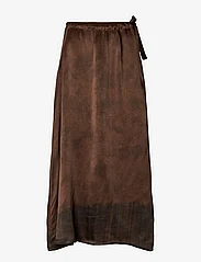 Rabens Saloner - Zu - Framework drawstring skirt - midi nederdele - brown combo - 0
