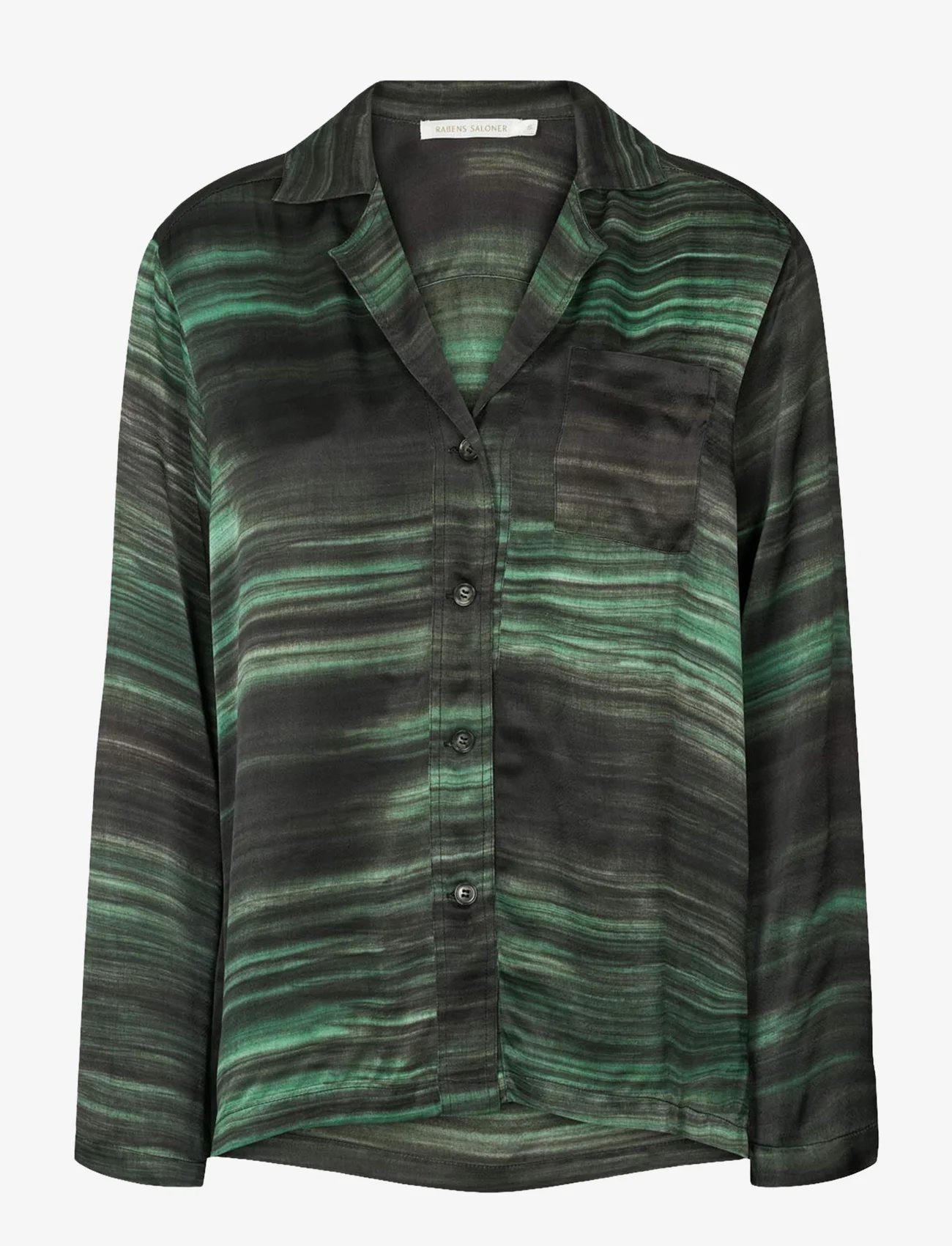 Rabens Saloner - Branka - Shadow shirt w pockets - långärmade skjortor - forest combo - 0