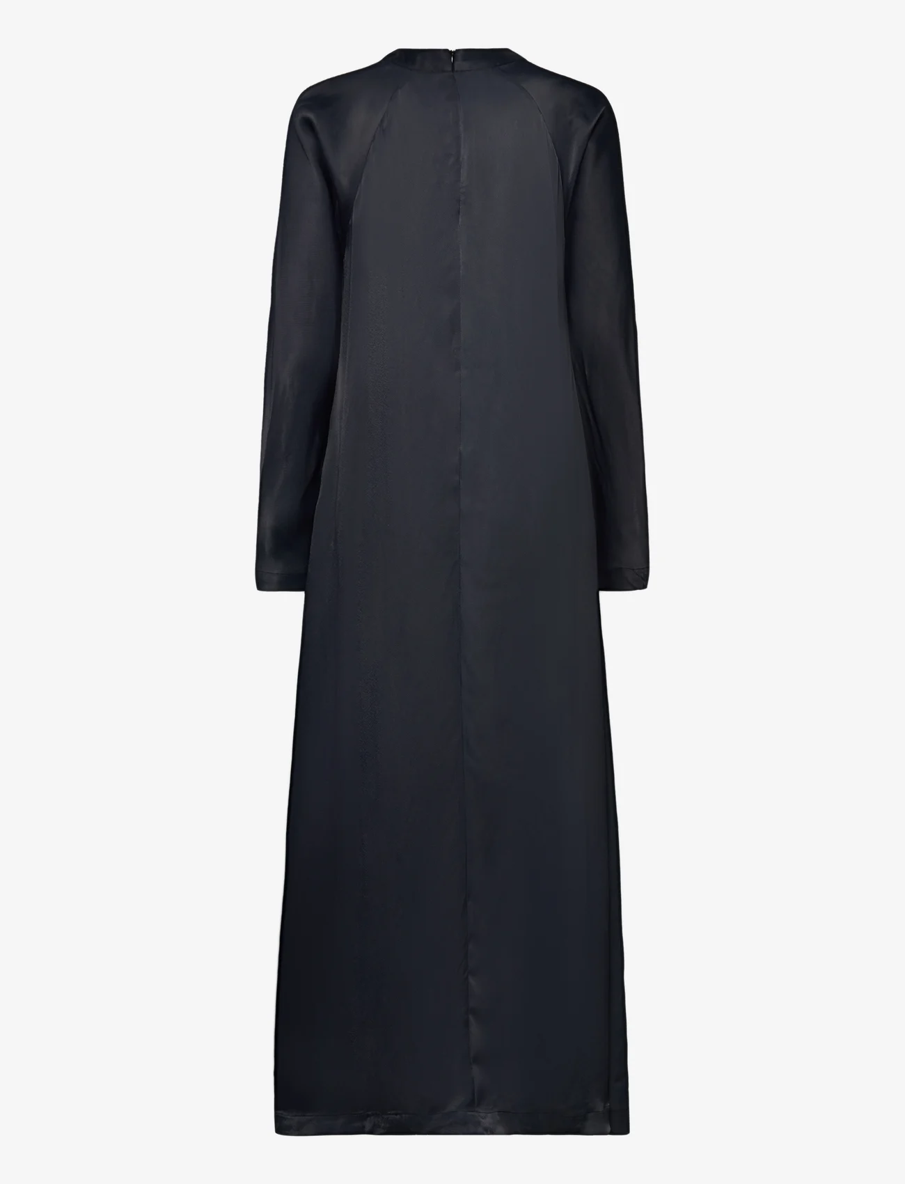 Rabens Saloner - Lynette - Tramline colomn LS dress - t-shirt dresses - black combo - 1