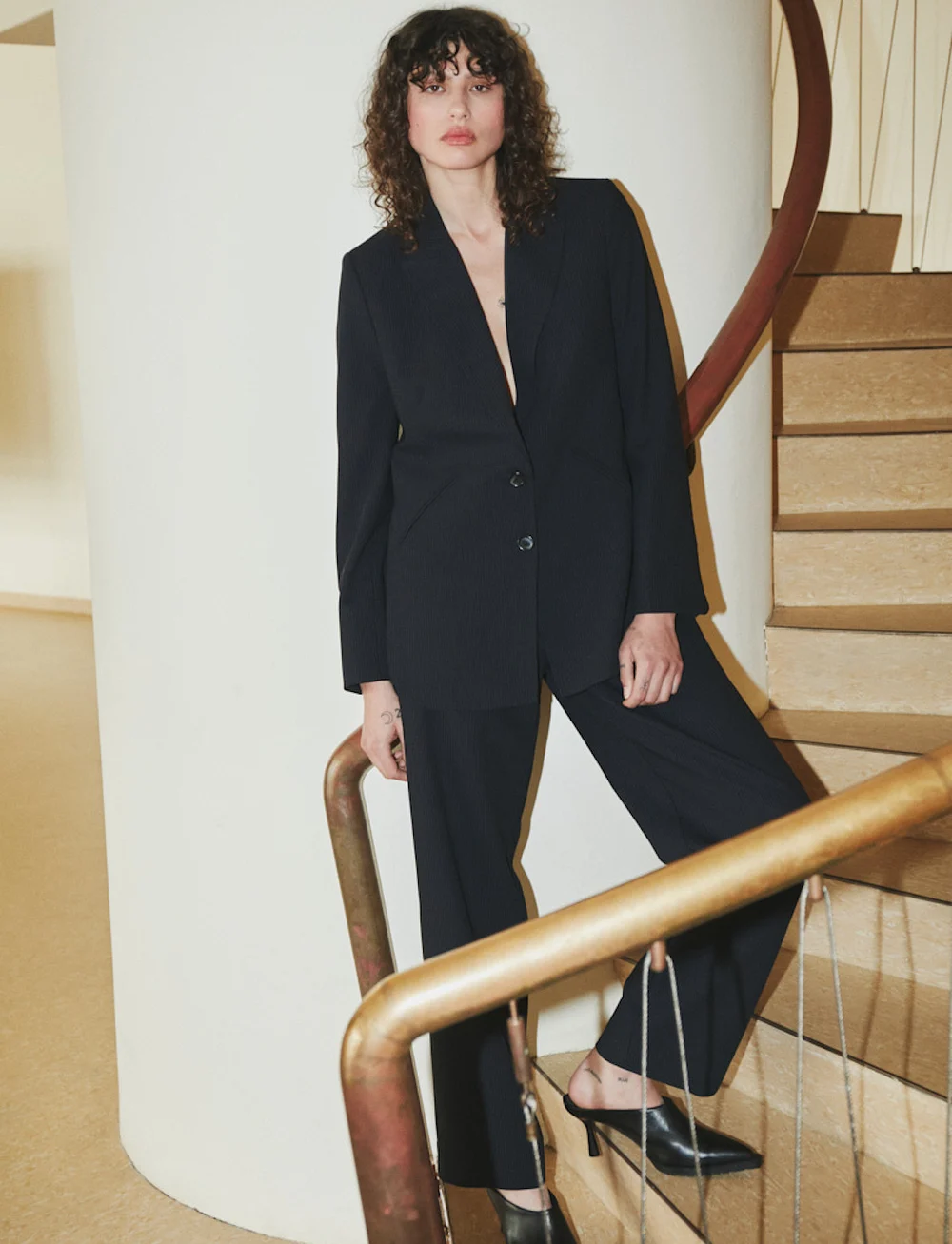 Rabens Saloner - Rosali - long-sleeved shirts - midnight/chalk c - 5