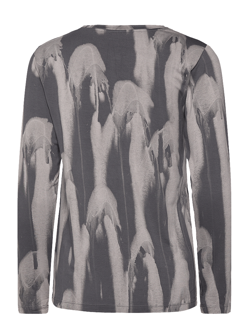 Rabens Saloner - Xenia - long-sleeved tops - grey combo - 1