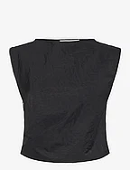 Nylon zipper top - Alliya - CAVIAR BLACK