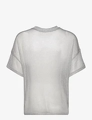 Rabens Saloner - Metal mesh t shirt - Carabell - t-shirts - silver - 2