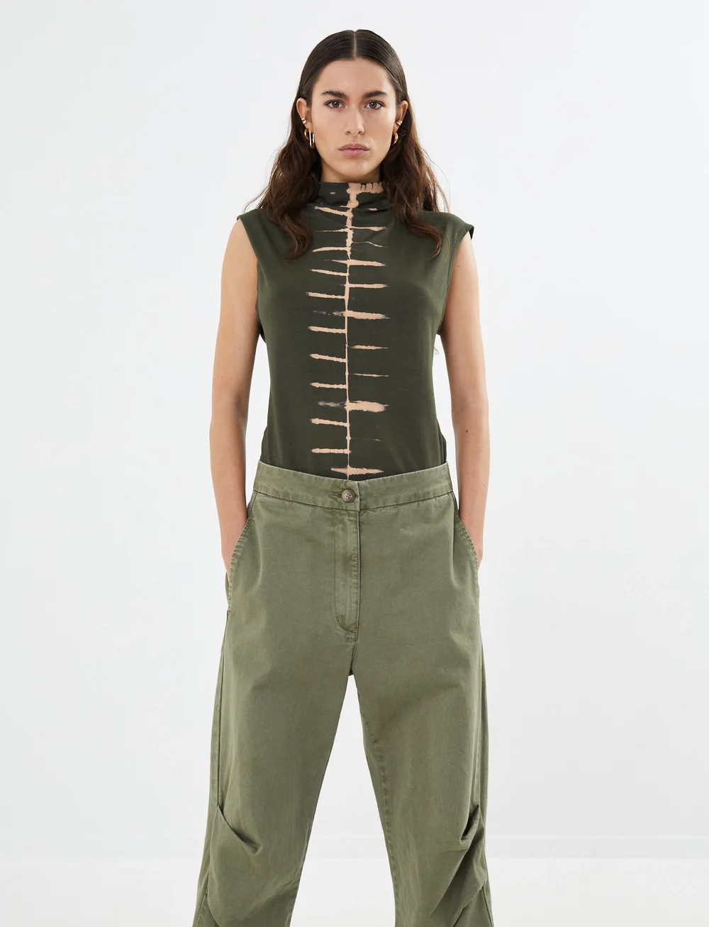 Rabens Saloner - Canvas light pants - Alphas - bukser med brede ben - burnt olive - 3