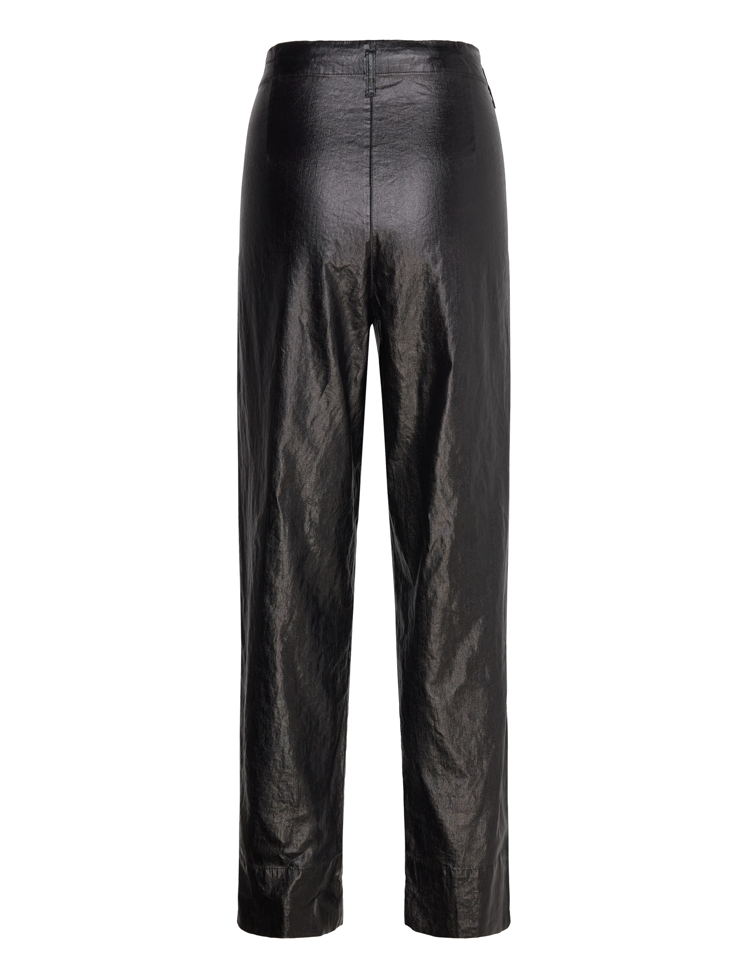 Rabens Saloner - Glazed pleat pants - Raina - hørbukser - black - 3