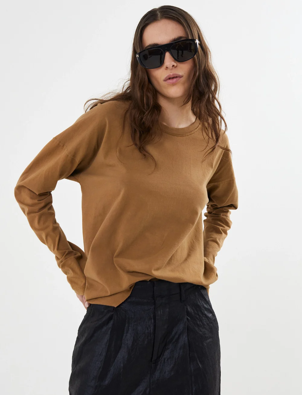 Rabens Saloner - Glazed pleat pants - Raina - leinenhosen - black - 3