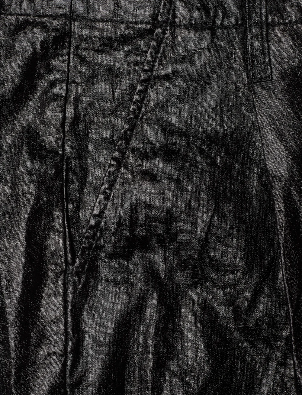 Rabens Saloner - Glazed pleat pants - Raina - leinenhosen - black - 4