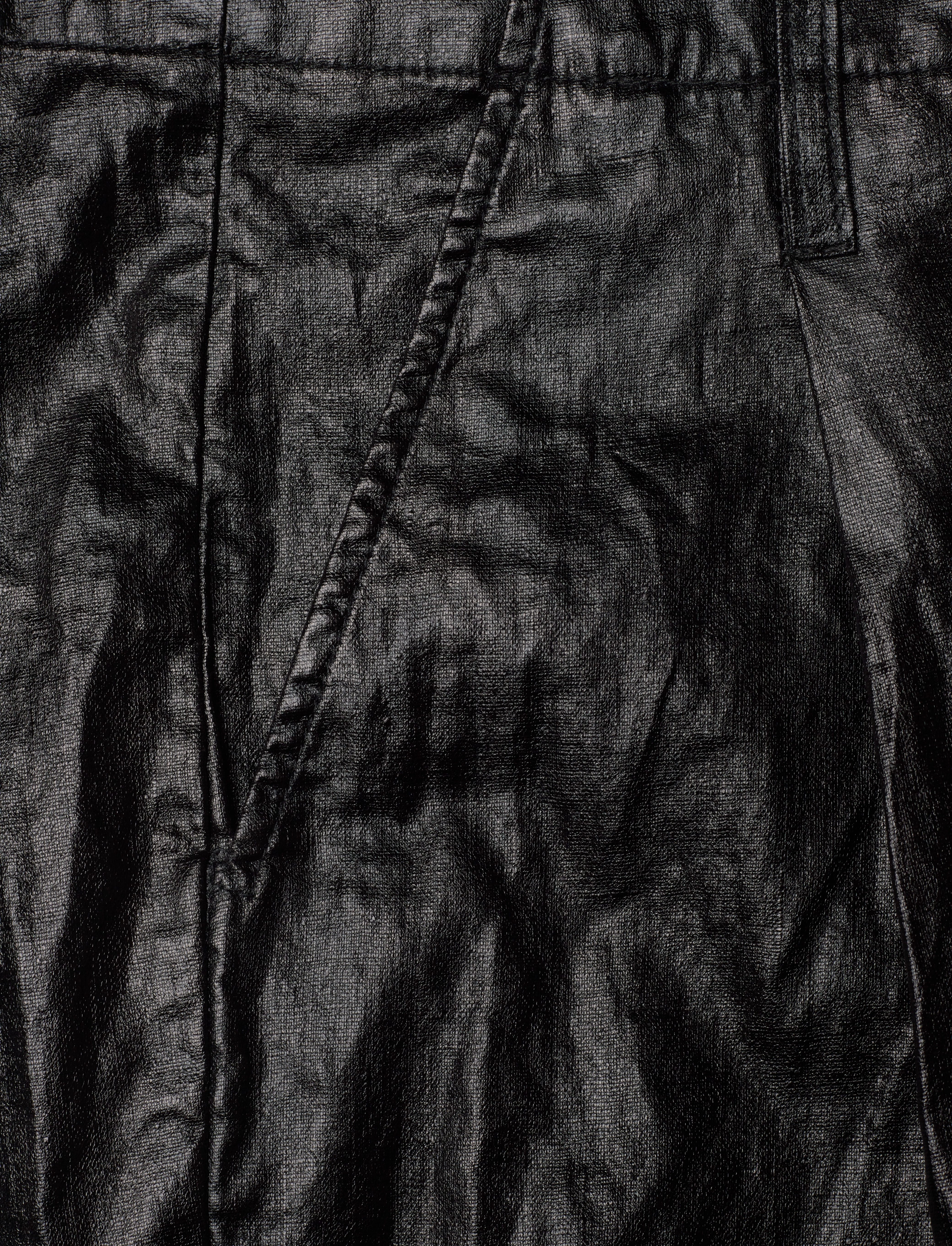 Rabens Saloner - Glazed pleat pants - Raina - hørbukser - black - 4