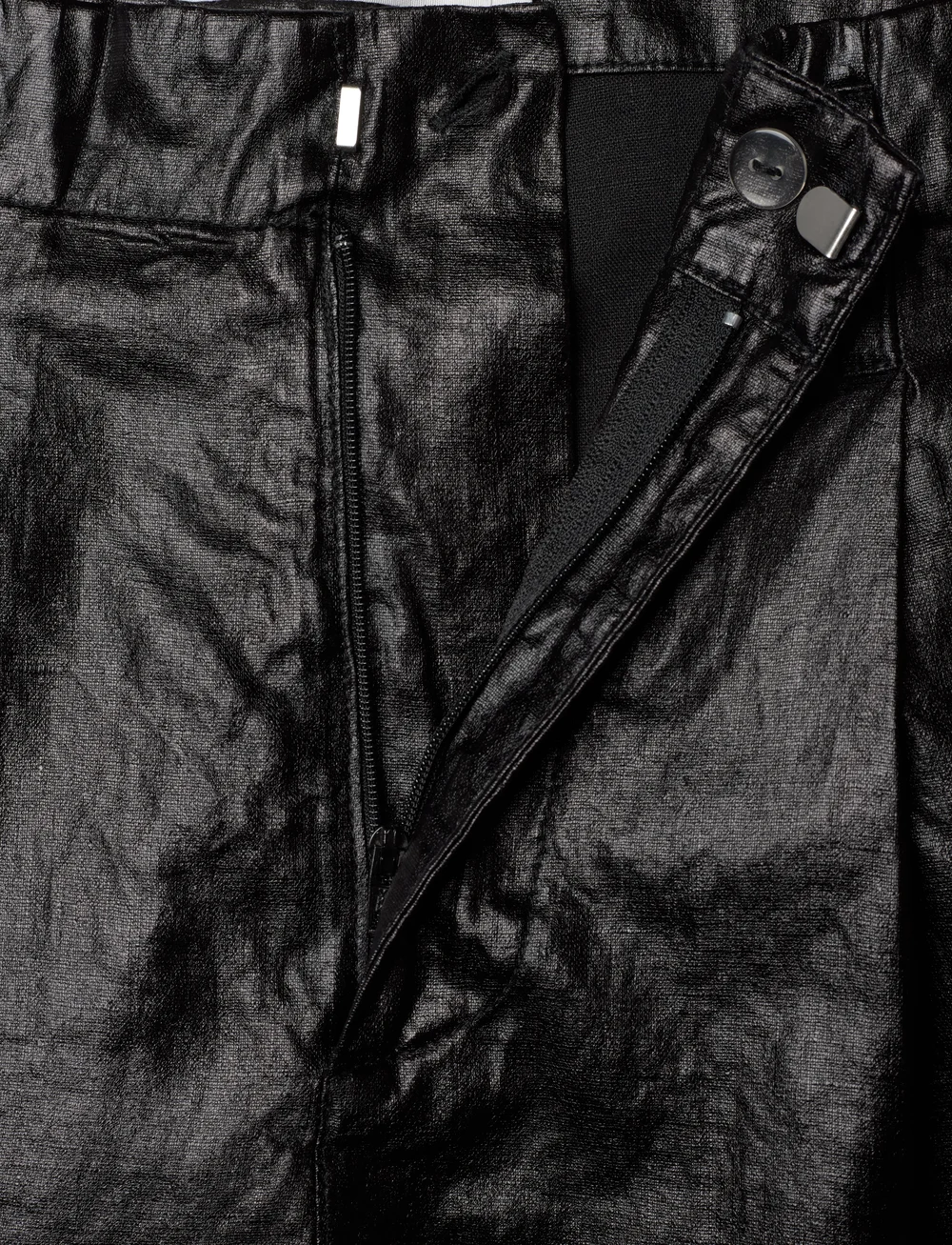 Rabens Saloner - Glazed pleat pants - Raina - leinenhosen - black - 5