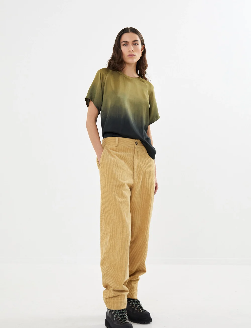 Rabens Saloner - Flow top - Kis - t-shirts - army combo - 0