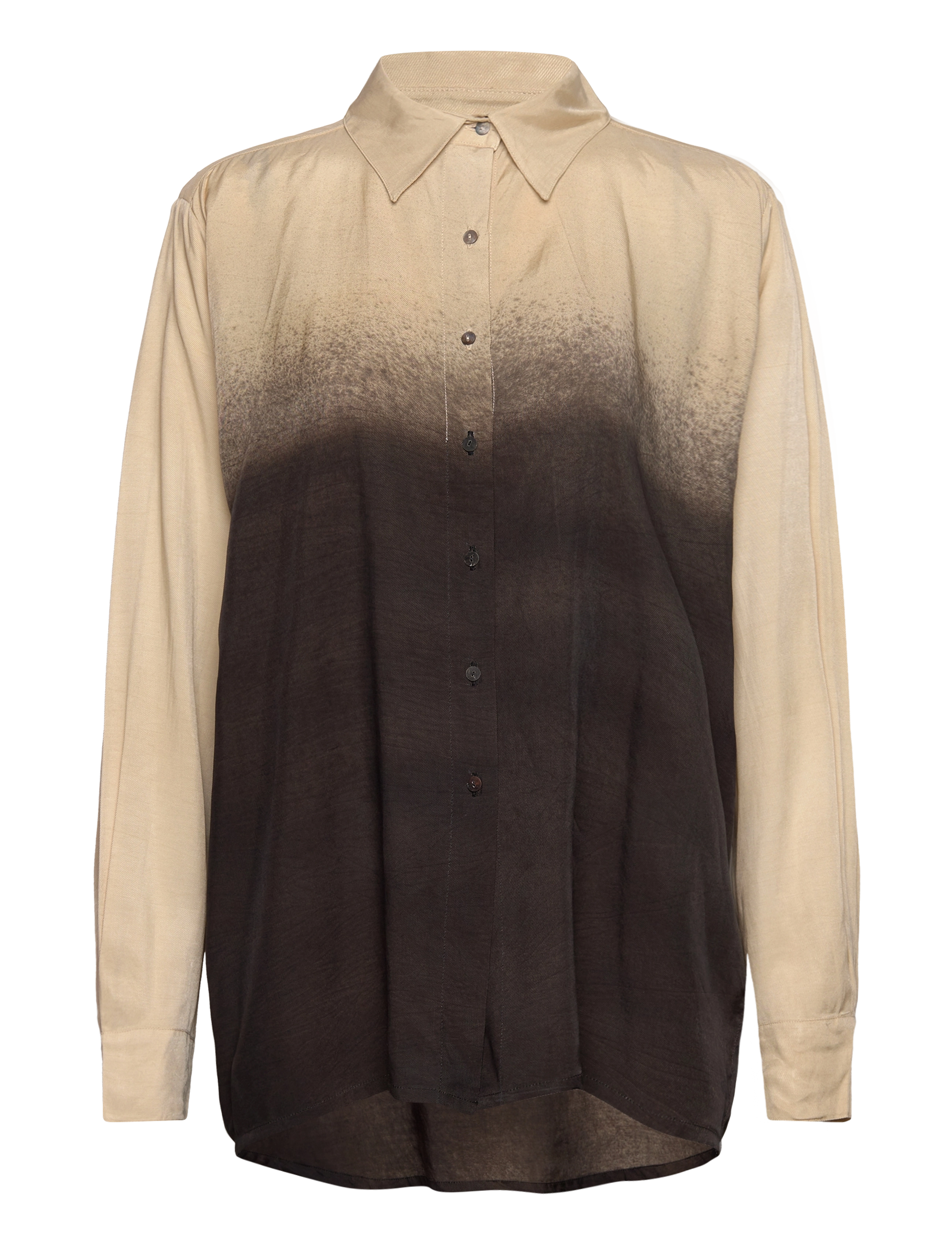 Rabens Saloner Graffiti mens shirt - Rosali - Rabens Saloner - BONE BLACK COMBO / beige